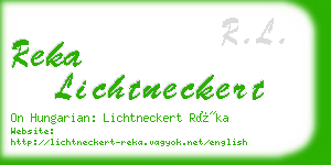 reka lichtneckert business card